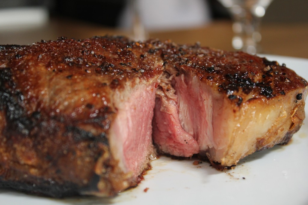 Ribeye steak close-up